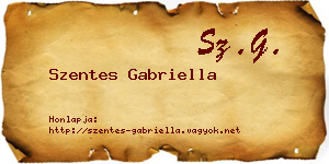 Szentes Gabriella névjegykártya